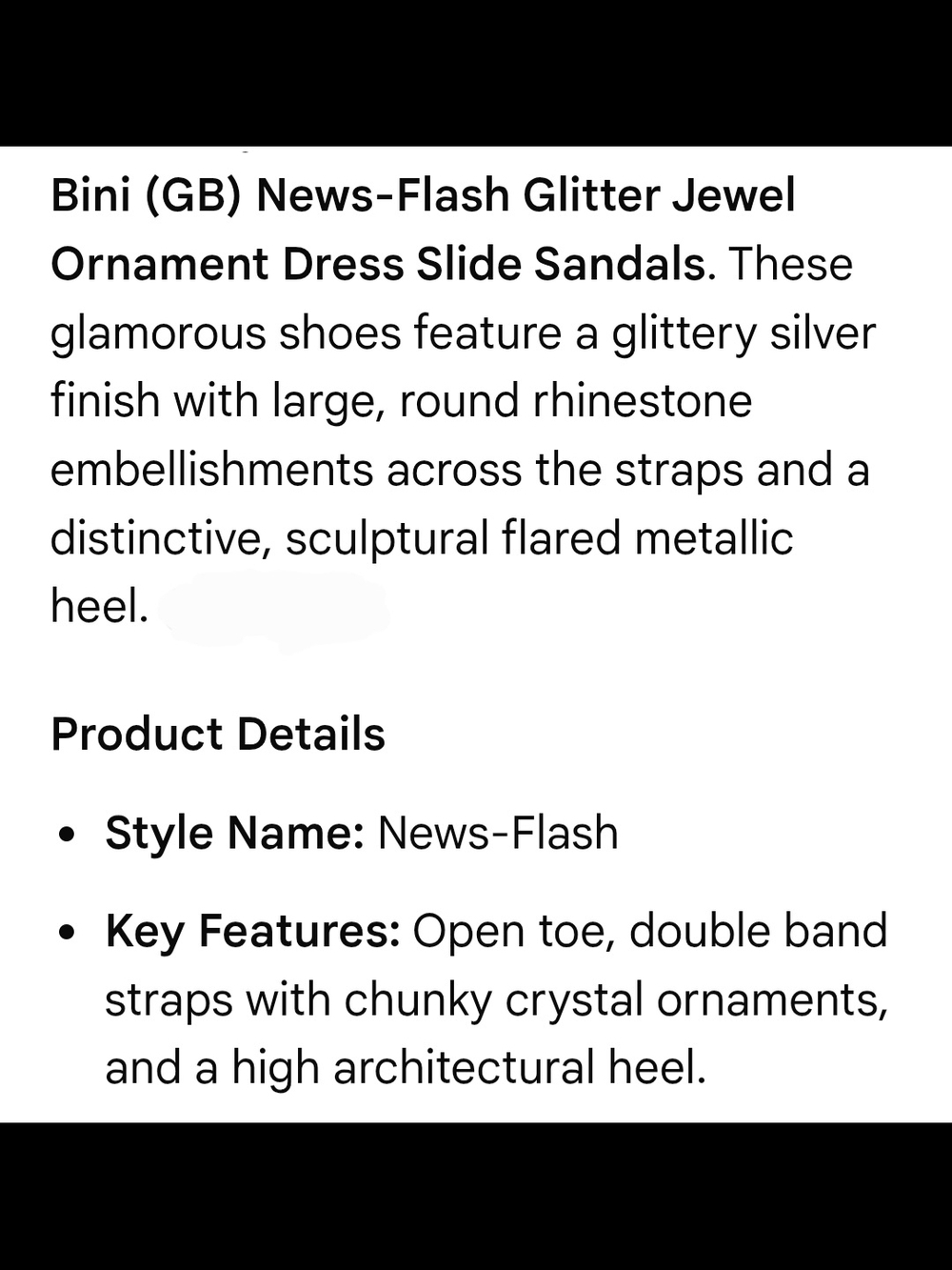 GB Silver Glitter Crystal/Rhinestone Embellished Heels Womens Sz 8, 8.5, & 9 - Picture 7 of 9